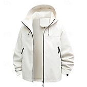 cheap Outdoor Jackets-Men&#039;s Windbreaker Hiking Jacket rain coat Outdoor Waterproof Windproof Hiking Outfits Hiking Clothes Spring Autumn / Fall Top Camping / Hiking / Caving Running Black White Blue