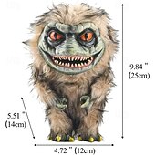 abordables Halloween-accessoire en peluche de monstre extraterrestre unique - créature spatiale faite à la main, objets de collection parfaits pour Halloween et la décoration intérieure, résine douce et tissu, cadeau