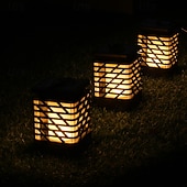 olcso Tájvilágítás-napelemes lámpák kültéri lámpákhoz villódzó lánggal működő napelemes lámpa kültéri függőlámpások dekoratív kültéri világítás napelemes vízálló led láng karácsonyi fények teraszra és kertbe