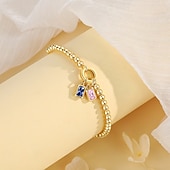 economico I regali-Bracciale con ciondolo con pietra portafortuna - due pietre portafortuna personalizzate da indossare al polso per un tocco di romanticismo. È un regalo perfetto per tua moglie/mamma/fidanzata per San