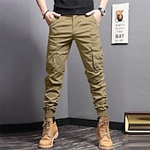 cheap Bottoms-Men&#039;s Cargo Pants Hiking Pants Trousers hiking trousers Outdoor Regular Fit Waterproof Windproof Quick Dry Lightweight Pants / Trousers Pocket Black Army Green Camping / Hiking Golf Running S M L XL