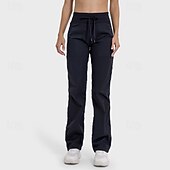 economico pantaloni cargo da donna-Per donna Pantaloni Cargo Pantaloni Eleganti Casual Lunghezza intera Naturale Semplice Tasca Design con Coulisse Elastica Comodo All&#039;aperto Confortevole All&#039;aperto Vacanza Rosso Grigio scuro Blu