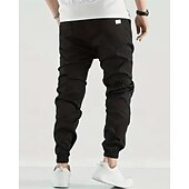 economico Pantaloni cargo-Per uomo Pantaloni Cargo Pantaloni Tasca Coulisse Elastico in vita Semplice Indossabile All&#039;aperto Quotidiano Campeggio &amp; Escursionismo Moda Classico Marrone Scuro Nero