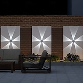 economico Applique per esterni-1 lampada da parete solare impermeabile per esterni con 5 fasci LED, illuminazione per cortile, giardino, recinzione, balcone, scala