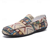 economico Slip-ons e mocassini da uomo-Per uomo Scarpe Casual Camminata Casual Tela Confortevole Antiscivolo Traspirante Mocassino Nero Beige Estate Primavera Autunno