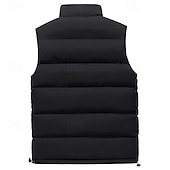 preiswerte Westen-Herren Wanderweste Pufferweste Ärmellos Weste Außen Thermowarm Leicht Atmungsaktiv Winter Reißverschluss Polyester Schwarz Rot Blau Jagd Angeln Klettern