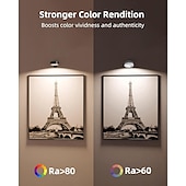 economico luce dell&#039;armadio-luci per quadri da parete, luci magnetiche a batteria per poster con 3 temperature di colore &amp;12 luci da parete RGB con timer dimmerabile e telecomando, per pittura, decorazione per cornice espositiva