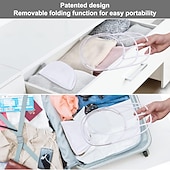 cheap Clothing &amp; Closet Storage-Hat Washer Cage for Baseball Caps, Foldable Hat Washing Protector Bag for Washing Machine, Anti-Deformation Hat Cleaner Laundry Bag, 1 Pack