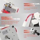 levne vrtací příslušenství-Náhradní díly pro motor šneku 1,6/2,0 ot./min, kompatibilní s Traeger, Pit Boss a Camp Chef, udírny na dřevěné pelety, univerzální náhrada motoru šneku pro gril 120 V 60 Hz, 2 póly