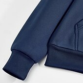 baratos camisolas de lã-Homens Moletom Moletom com capuz Moletom de lã Preto Azul Marinha Cáqui Cinzento Com Capuz Bloco de cor Bloco de cor Bolso frontal Desportos e Ar livre Casual Diário Roupa de rua Legal Designer