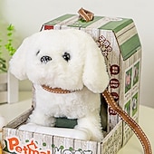 economico Animali di peluches-Cane robot, il mio cucciolo robot realistico, giocattolo interattivo per cuccioli che cammina, abbaia, coda di peluche, cane da compagnia per bambini &amp;Giocattolo robotico realistico per adulti che si
