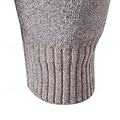 preiswerte Herren Strickjacke-Herren Pullover Strickjacke Kurzer Pullover Gerippt Stricken Normale Oberteile Gestrickt Farbblock Stehkragen Aufwärmen Moderne zeitgenössische Büro Lässig Bekleidung Herbst Winter Schwarz Marineblau