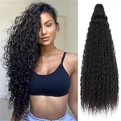 preiswerte Haare häkeln-Mikro-brasilianische Zöpfe, lockiges Häkelhaar, 24 Zoll, wassergewelltes Häkelhaar, afro-verworrenes lockiges rotes Flechthaar, Haarverlängerungen, tief gewelltes synthetisches Häkelhaar für Frauen