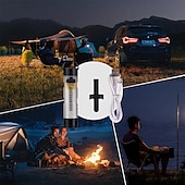 baratos Luzes de paisagem-Lanterna portátil para acampamento ao ar livre, multifuncional, leve, pequena lanterna, lanternas de LED, lanternas portáteis para acampamento com gancho magnético para churrasco ao ar livre, pesca