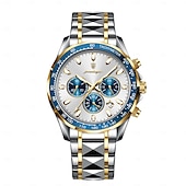 olcso Quartz órák-Férfi Kvarc Óra Luxus Nagy Dial Üzleti Lumineszcens Naptár Dátum Hét Vízálló Rozsdamentes Acél Óra