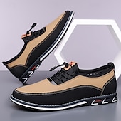 cheap Semi-Formal-Men&#039;s Beige and Black Athletic Sneakers with Elastic Lace-Up Design and Cushioned Sole – Comfortable and Stylish Sports Footwear for Casual Wear, Running, and Outdoor Activities