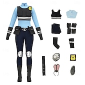 preiswerte Paar- und Gruppenkostüme-Tierdetektiv Polizei Hase Outfits Kostüm Bodysuits Abenteuerfilm Cosplay for Unisex Kinder Erwachsene Halloween Karneval Leistung Pädagogisches Ankleiden Verkleidung für Schulveranstaltungen