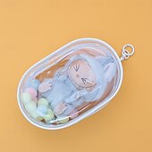 cheap Doll Clothing &amp; Accessories Sets-Clear Bag Keychain For 17/15cm Plush Doll(NO DOLL)Hanging Display CaseProtective CasePlastic PVC Storage Box (Clear Bag)