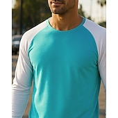 billiga Löpar-T-shirts och linnen-Herr Löpartopp T-shirt för jogging Långärmad T-shirt Snabb tork Lättvikt Andningsfunktion Tennis Golf Löpning Sportkläder Sportkläder Färgblock Vit Rosa Purpur