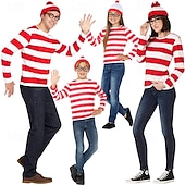 olcso Páros és csoportos jelmezek-Hol van Wally Szerepjáték Csoportos jelmez Mesekönyv karakterek Alkalmi Filmsztár jelmez for Férfi Női Fiú Gyermek Felnőttek Mindszentek napja Farsang A könyv világnapja Teljesítmény Oktat