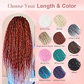 abordables Crocheter les cheveux-Extensions de dreadlocks synthétiques mixtes 3 en 1, 30 mèches, 30 pouces, blond 613 bouclé &amp;droit &amp;extensions de dreadlocks bohèmes à extrémité unique, style hippie, pour femmes
