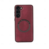 Χαμηλού Κόστους Samsung Θήκη-τηλέφωνο tok Για Samsung Galaxy S22 S22 Plus Ultra Α53 A52 Πίσω Κάλυμμα Μαγνητική Υποστήριξη ασύρματης φόρτισης Ανθεκτική σε πτώσεις Ρετρό TPU PU δέρμα