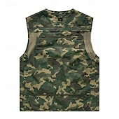 abordables Chalecos-Hombre Chaleco de pesca Chaleco para senderismo Invierno Otoño Al aire libre Secado rápido Ligero Transpirable Chaleco Caza Pesca Escalada Negro Rojo Naranja Caqui