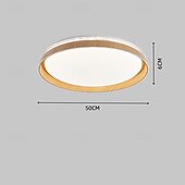 ieftine Lumini Reglabile-Lumină de tavan modernă, candelabru, lămpi de tavan cu LED, lumină de tavan cu LED-uri, lumini de cameră ultra-subțiri din lemn în stil japonez, lumini rotunde din lemn masiv pentru sufragerie, lumină