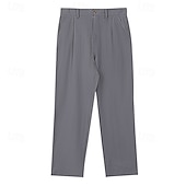 cheap Holiday-Men&#039;s Linen Pants Trousers Summer Pants Beach Pants Pocket Straight Leg Plain Comfort Breathable Vacation Daily Holiday Hawaiian Boho Black White