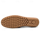 voordelige Casual loafers-Rode imitatieleren loafers voor heren, stijlvol instapmodel met comfortabele, zachte binnenzool, ideaal voor zakelijke, casual weekenden en reizen