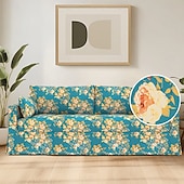 preiswerte Sofabezug-Sofabezug für Hyltarp-Sofa, gesteppt, floral, 100 % Baumwolle