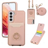 billiga Skal och fodral till Samsung-telefon fodral Till Samsung Galaxy S25 S25 Plus S24 Ultra S24 S24 Ultra Plus S23 Ultra Plus S23 S23 Plus S22 Ultra S22 S21 Plus Ultra Plånboksfodral med snodd Stöd Kortplats Kontor / företag