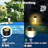 baratos Luzes Subaquáticas-10 peças de luzes solares para piscina rgb que mudam de cor, luzes solares para cerca, luzes noturnas para piscina, para festas de verão, piscina, jardim, iluminação e decoração