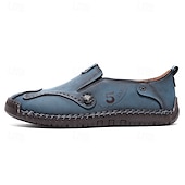 Χαμηλού Κόστους Ανδρικά Sneakers-Ανδρικά καφέ slip-on παπούτσια με ραφές σε αντίθεση, μαλακή εσωτερική σόλα και ανθεκτική σόλα από καουτσούκ για casual ρούχα γραφείου, καθημερινές μετακινήσεις και χαλάρωση το Σαββατοκύριακο.