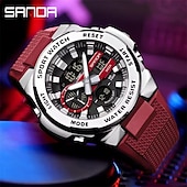 abordables Relojes digitales-SANDA Hombre Reloj Digital Al Aire Libre Deportes Táctico Reloj de Muñeca Luminoso Cronómetro Despertador Calendario Silicona Reloj