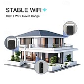 economico Impianti videocitofonici-Videocitofono wireless intelligente 1080p con suoneria, visione notturna, avvisi in tempo reale, rilevamento del corpo tramite intelligenza artificiale, chiamate bidirezionali tramite Wi-Fi,