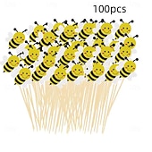 cheap Kitchen Utensils &amp; Gadgets-100PCS Cake Baking Decoration Picks, Disposable Fruit Skewers for Cakes, Desserts, Fruit Party Sticks, and Party Food Accessories