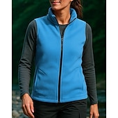preiswerte Westen-Damen Wanderweste Ärmellos Weste Außen Thermowarm Leicht Winter Reißverschluss Polyester Rot Himmelblau Purpur Jagd Angeln Klettern