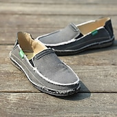 economico Slip-ons e mocassini da uomo-Mocassini da uomo in denim blu con bordo sfrangiato, scarpe casual leggere slip-on per le uscite del fine settimana, le passeggiate estive e il comfort quotidiano