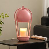 economico lampada da comodino-Lampada scaldacandele, scaldacera ishphso con timer &amp;Lampada dimmerabile a forma di fiore di giglio bianco, ideale per l&#039;ufficio domestico, estetica moderna, contemporanea, anniversario &amp;regalo di