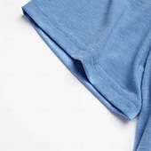 levne Ležérní tričko Henley-Pánské Tričko Henley Tričko Top Krátký rukáv Bez vzoru Módní Designové Základní Kapsy Knoflíky Henley Dovolená ulice Jdeme ven Léto Vodní modrá Černá Šedá Tričko Henley