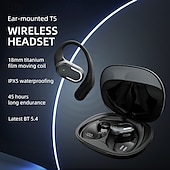 baratos Auscultadores TWS True Wireless-Fone de ouvido sem fio Bluetooth 5.4 de 75 horas, fone de ouvido esportivo estéreo com subwoofer, fones de ouvido supra-auriculares, microfone com cancelamento de ruído, ipx7, à prova d&#039;água, ótimo
