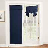baratos Cortinas da porta-Cortina de Porta Francesa Sem Furos Cortina Blackout com Pregas de Lápis Cortinas Funcionais Filtradoras de Luz para Escritório e Casa 26X68polegadas(66X173CM)