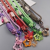 economico Lanyards e cinturini da polso per telefono-Nuovo telefono cellulare con ciondolo a forma di cartone animato, corda per appendere tracolla regolabile, etichetta stampata da donna, corda per appendere all&#039;aperto, viaggio, arrampicata, corda