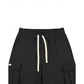 economico All&amp;#39;aperto-Per uomo Pantaloncini cargo Shorts Pantaloncini Estivi Coulisse Elastico in vita Multi-tasche Semplice Comodità Indossabile Lunghezza al ginocchio All&#039;aperto Sport Quotidiano Moda Casual Nero Cachi
