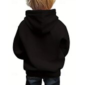 billiga Pojkens 3D Vision &amp; Geometri-Pojkar 3D Bokstav Huvtröja Långärmad Vår Höst Mode Streetwear Barn 4-12 år Huva Utomhus Ledigt Dagligen Normal