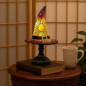 Недорогие Декоративные огни-1 шт. ретро смоляная шляпа ведьмы светильник уникальный ночной светильник для спальни прикроватный светильник атмосфера праздника Хэллоуин декоративный светильник usb-разъем