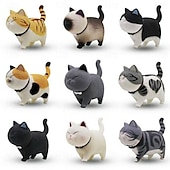 billiga Gosedjur-simuleringskatt supersöt nio katter leksaksset klockdocka ornament barnleksak katt present