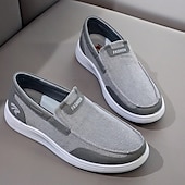 tanie Buty casual slip-on-szare, wsuwane, siatkowe trampki męskie, lekkie i wygodne, codzienne buty do chodzenia, biegania i aktywności na świeżym powietrzu