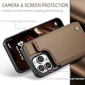 お買い得  iPhone用ケース-電話 ケース 用途 iPhone 16 Proマックス iPhone15 iPhone 14 13 12 11 Pro Max Plus フリップカバー キックスタンド 耐衝撃 TPU PUレザー